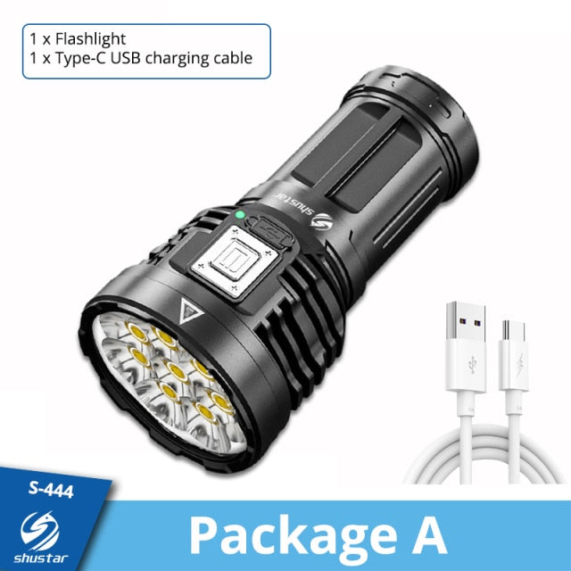 Super Flashlight 8LED Led Torch Light Rechargeable Adventure 3 In 1