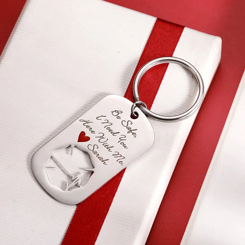 Image of Personalized Firefighter Badge Keychain