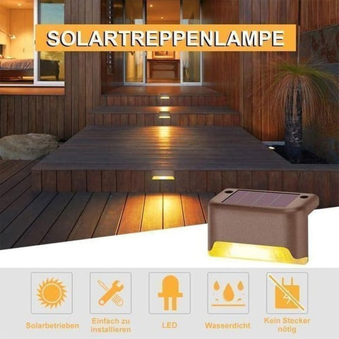 Image of LED Solar Lamp Path Staircase Outdoor Waterproof Wall Lightš„BUY MORE SAVE MORE