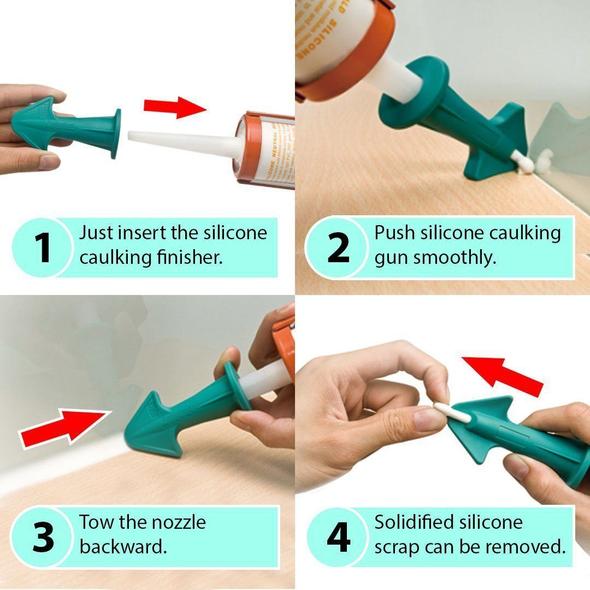 Silicone Caulking Nozzle Finisher Set - 3pcs Set