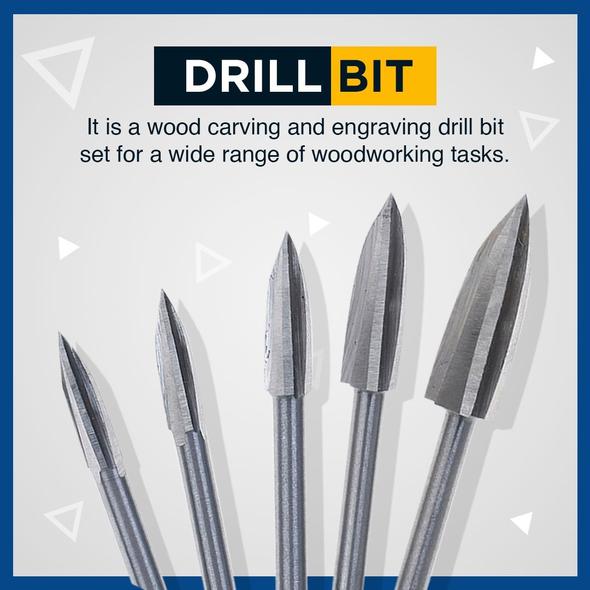 Wood Carving & Engraving Drill Bit Set