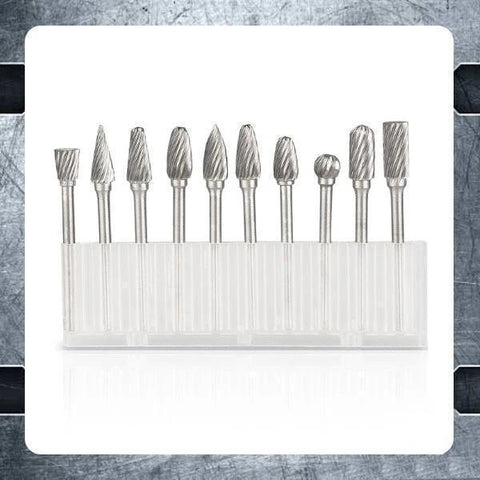 Image of Tungsten Carbide Rotary Grinder Burr Bits (10 PCS)