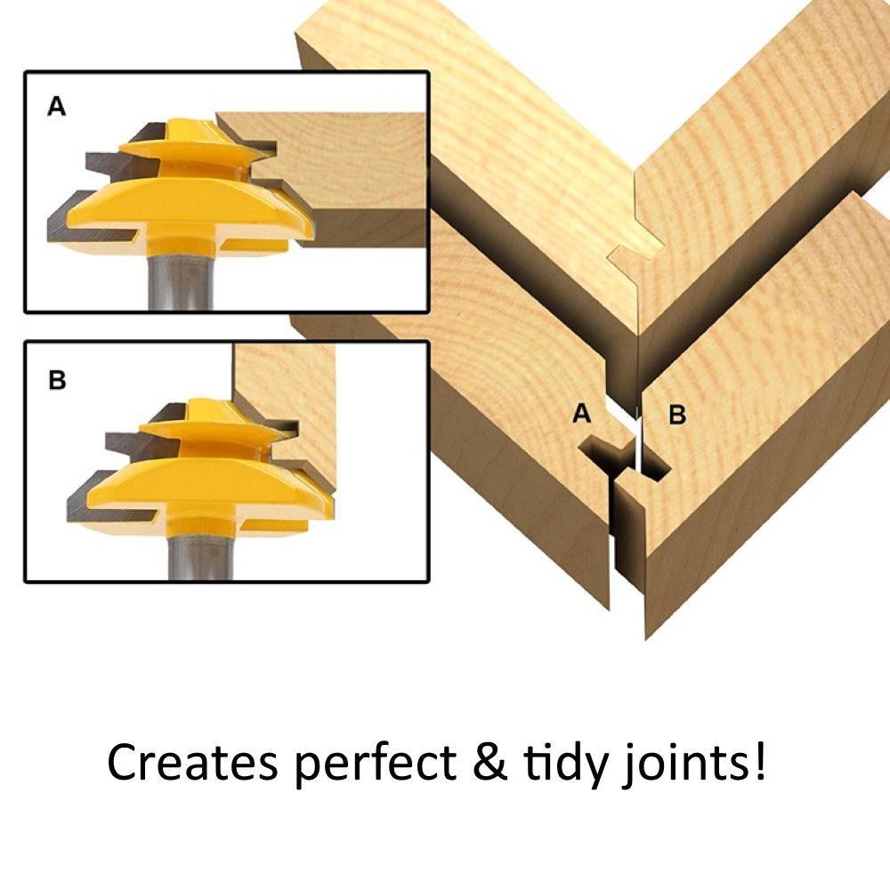 45° Lock Miter Router Bit