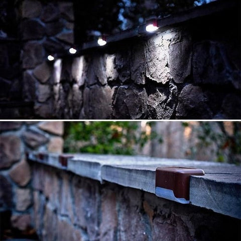 Image of LED Solar Lamp Path Staircase Outdoor Waterproof Wall Lightš„BUY MORE SAVE MORE