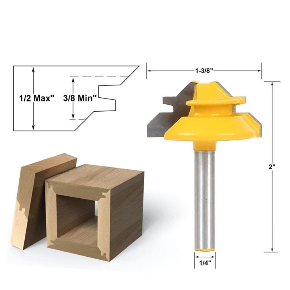45° Lock Miter Router Bit