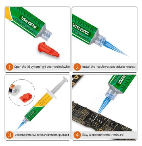 Syringe Tin Solder Paste Leaded Sn63pb37 Melting Point 183 ℃