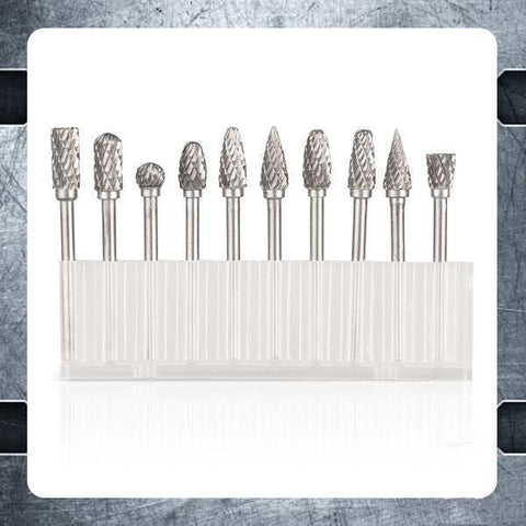 Image of Tungsten Carbide Rotary Grinder Burr Bits (10 PCS)