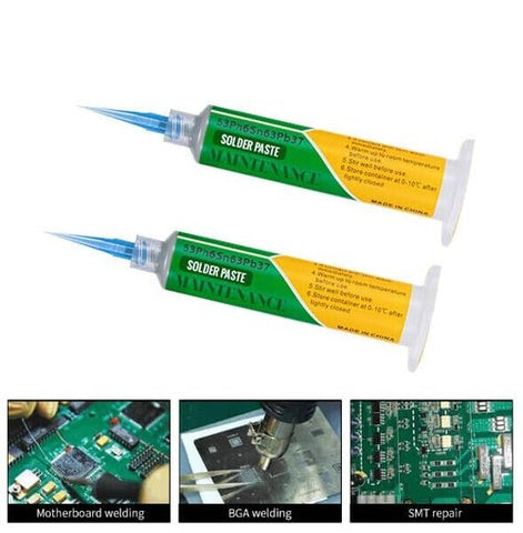 Image of Syringe Tin Solder Paste Leaded Sn63pb37 Melting Point 183 ℃