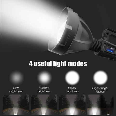 Image of Rechargeable Handheld Spotlight Flashlight 90000 High Lumens