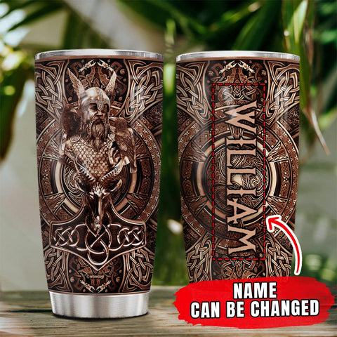 Image of Viking Tumbler Personalized Vikings Celtic Stainless Steel Insulated Tumblers 20oz