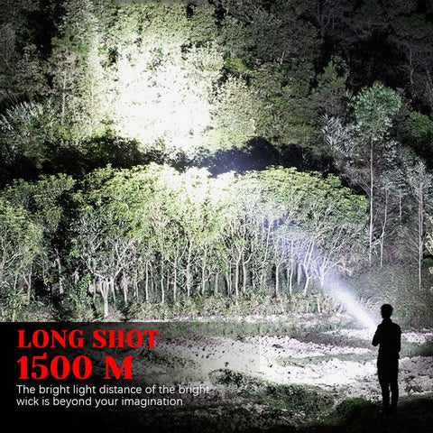 Image of Rechargeable Handheld Spotlight Flashlight 90000 High Lumens