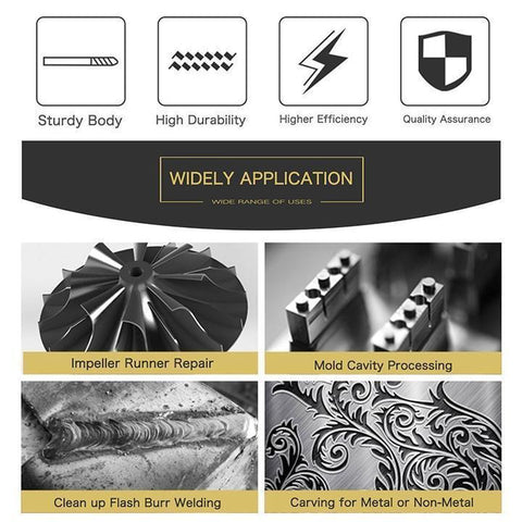 Image of Tungsten Carbide Rotary Grinder Burr Bits (10 PCS)