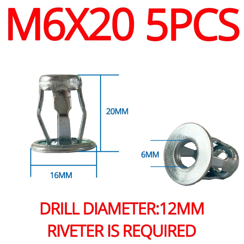 【KP022】M4 M5 M6 Expansion Clamp Petal Rivets