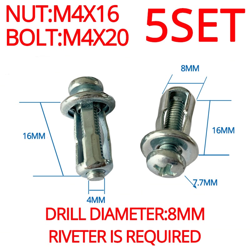 【KP022】M4 M5 M6 Expansion Clamp Petal Rivets