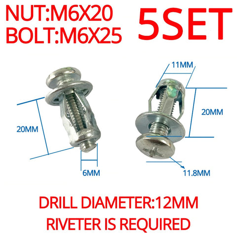 Image of 【KP022】M4 M5 M6 Expansion Clamp Petal Rivets