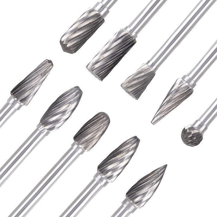 Tungsten Carbide Rotary Grinder Burr Bits (10 PCS)