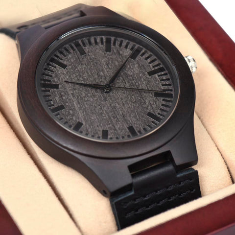 Image of TO MY SON - GIFT FROM MOM - LUXURY WOODEN WATCH