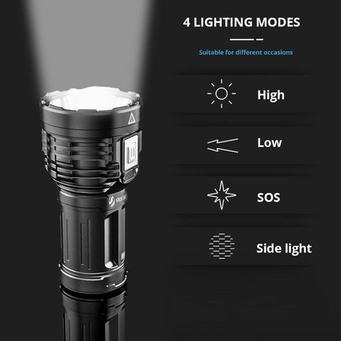 Image of Super Flashlight 8LED Led Torch Light Rechargeable Adventure 3 In 1