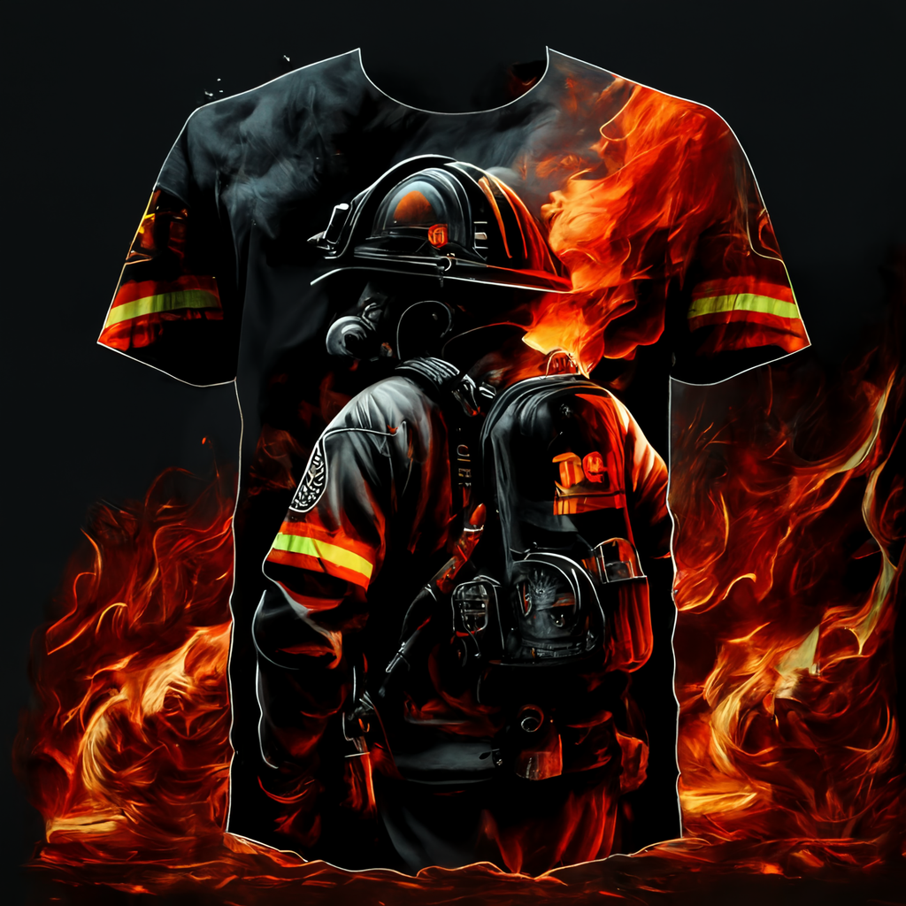 FIREFIGHTER ALL-OVER-PRINT GIFT T-SHIRT