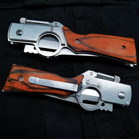 Image of [ST086] Multifunctional Outdoor Adventure Self-defense AK47 Folding Knife