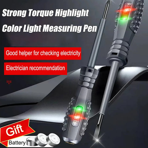 Image of High Torque Alloy Dual Light Color Light Measuring Electric Pen Induction Electric Pen Screwdriver