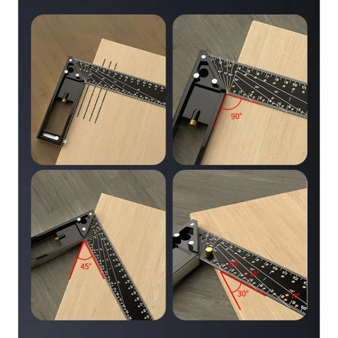 Image of [ST187]  L-type Woodworking Hole Scribing Ruler Aluminum alloy