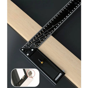 [ST187]  L-type Woodworking Hole Scribing Ruler Aluminum alloy