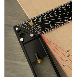 [ST187]  L-type Woodworking Hole Scribing Ruler Aluminum alloy