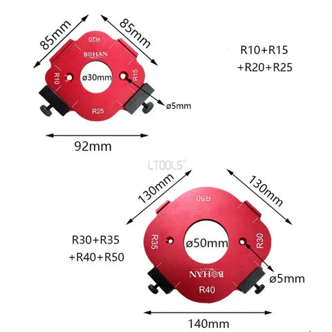 Image of Trimmer Cutting R Angle Arc Template BL-TL454