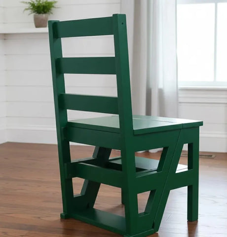Image of 2-in-1 Folding Ladder Chair – DIY Woodworking Plan (Step-By-Step PDF)