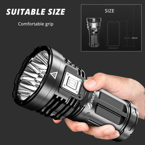 Image of Super Flashlight 8LED Led Torch Light Rechargeable Adventure 3 In 1