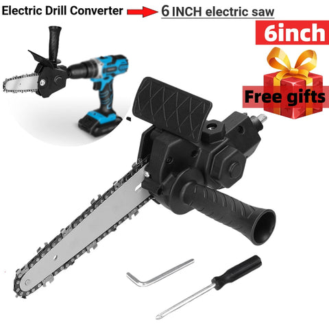 Image of [ST016] 4/6 Inch Chainsaw Electric Drill Modified To Electric Chainsaw
