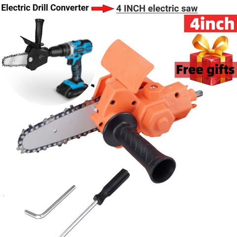 Image of [ST016] 4/6 Inch Chainsaw Electric Drill Modified To Electric Chainsaw