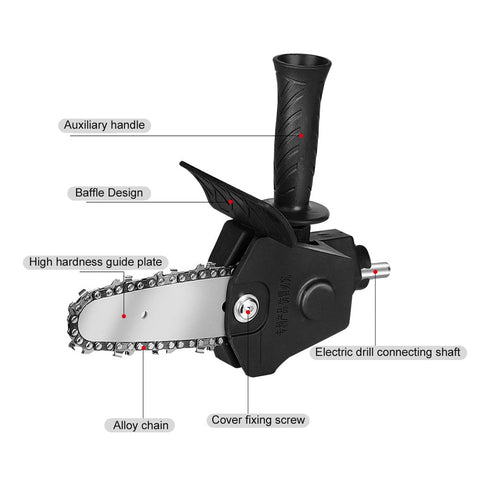 Image of [ST016] 4/6 Inch Chainsaw Electric Drill Modified To Electric Chainsaw