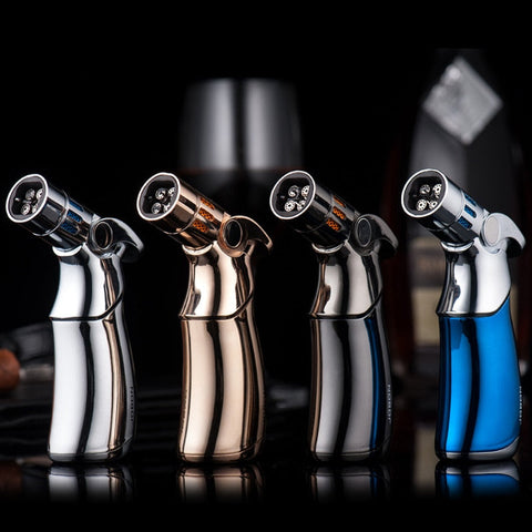 Image of [MD165] Windproof straight torch blue flame lighter
