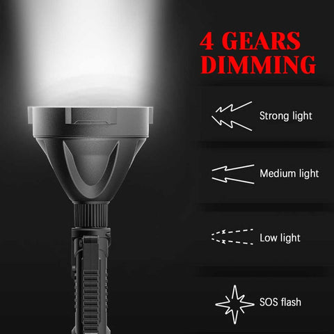 Image of Rechargeable Handheld Spotlight Flashlight 90000 High Lumens